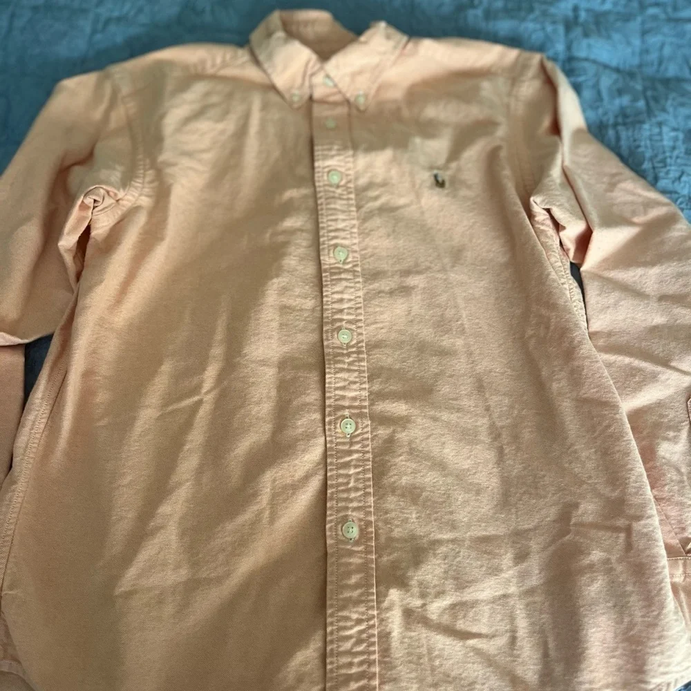Ralph Lauren Boy’s Oxford Light Peach Button-Down Shirt Size 14